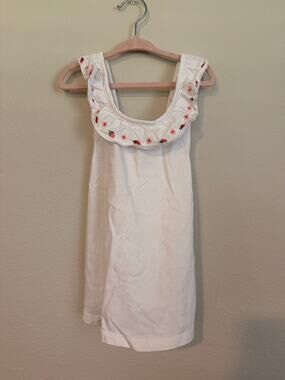 Mini Boden White Confetti Crossback Shirt